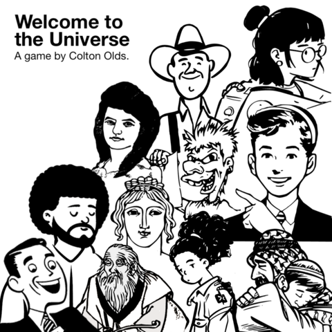 screenshot for the game welcome to the universe featuring a large amount of clipart people